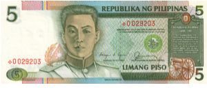 REDESIGNED SERIES 38n (p168c) Aquino-Fernandez A000001-D1000000 *0029203 (Starnote) Banknote