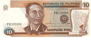 NEW SEAL SERIES 46a (p181b) Ramos-Singson A000001-LS1000000 FK126666 Banknote