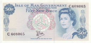 Isle Of Man 50p Note.

A rather unusual note that was released as a replacement of the 10 shilling note.  

Only the Isle of Man & St Helena issued 50p notes.

The Bank of England considered releasing a 50p note but chose the coin instead Banknote