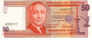 DATED SERIES 54i 2001 Estrada-Buenaventura A000001-??1000000 A300777 (1st Prefix) Banknote