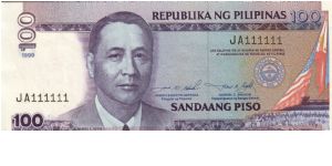 DATED SERIES 56e 1999 Estrada-Singson ??000001-??1000000 JA111111 (Solid #) Banknote