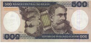 Running A Series No:A4195075426A 500 Cruzeiros Dated 1985(O) Deodoro da Fonseca(R)Group of Legislators. Banknote