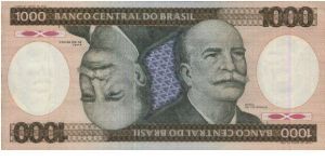 A Series 1000 Cruzeiros No:A8927099483B
Dated 1986
Obverse:Barao Do Rio Branco
Reverse:Machinery
Watermark:Yes Banknote