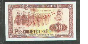 Specimen Note Banknote