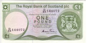 Royal Bank Of Scotland £1 note from 1986 Banknote