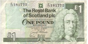 Royal Bank Of Scotland £1 note from 1993.

Ciruclated although not too bad a condition for a £1 note Banknote