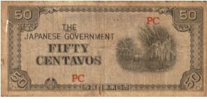 P4 (p105a) JIM. Philippines 50c PC Block Letters Banknote