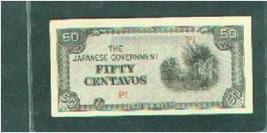 Japanese occupation currency issued for the Philippines. Banknote