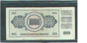 Banknote from Yugoslavia