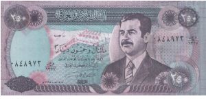 WHILE STOCK LAST!

250 Dinars Dated 1994, Central Bank of Iraq

Obverse:Saddam Hussein

Reverse:Liberty Monument

OFFER VIA EMAIL! Banknote