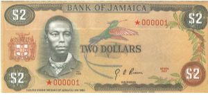 CURRENCY DAY SET $2 *000001 Bank of Jamaica Issue. Sets of 4 envelopes printed as notes issued in a blue Bank of Jamaica folder. Set# 002380 Banknote