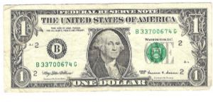 USA New York 1999 $1 Banknote