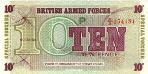 10 Pence, British Armed Forces Note (6th Series) Banknote