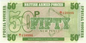 50 Pence, British Armed Forces Note (6th Series) Banknote