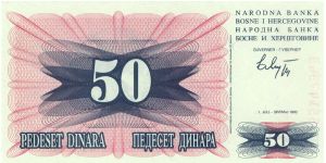 Banknote from Bosnia