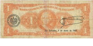 Banknote from El Salvador