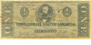 Copy of Confederate States of America note Banknote