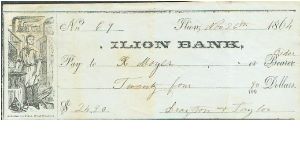 Ilion Bank check Banknote