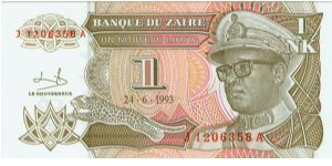 1 NK (Zaire) Banknote