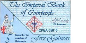 Imperial Bank of Coinpeople 5 Guineas 2006 Banknote