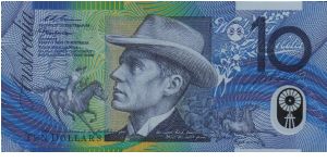 depicts Banjo Patterson, the poet whose works include Waltzing Matilda, and The Man From Snowy River. Banknote