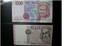 Two different 1000 Lira Banknote