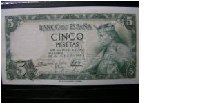 5 Pesetas Banknote