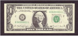 $1 Experimental
web press note

BL Block

obv: George Washington, (Army General, President 1789-1797)

rev: Great Seal, Denomination Banknote