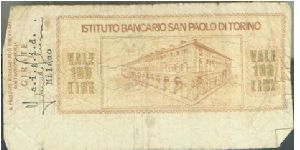 Banknote from Italy