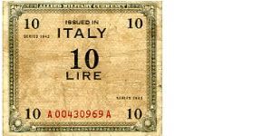 Italy, Operation Husky

10l  series Banknote