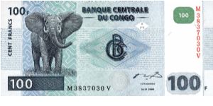 Elephant on front; Hydroelectric power plant on back Banknote