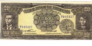 PI-137c Counterfeit English series 20 Pesos note with signature group 4. Banknote