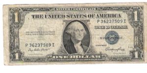 1935 E no Motto
Silver certificate Banknote