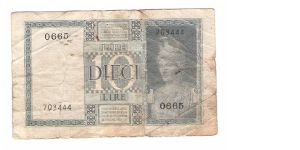 Banknote from Italy