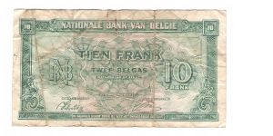 Banknote from Belgium