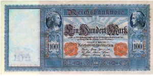 1910 German, 100 Marks. This has to be one of the most beautiful notes I've ever seen. I have 9 Ch Uncs along with the original envelope they were sent in from 1922, with intact wax seals. Banknote