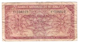 Banknote from Belgium