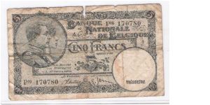 BELGIUM
5 FRANCS
DATED- 05.04.38

SERIEL #
P16 170780 Banknote