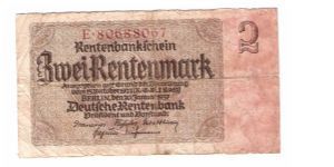 GERMANY
2 MARK
1937
3 OF 4
E.80688067 Banknote