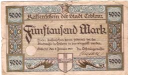 GERMANY
5000-MARKS
E#30741
3 OF 7 Banknote