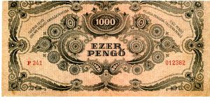 Banknote from Hungary