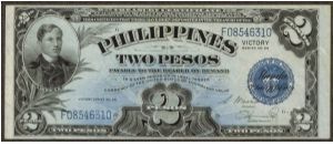 p95a 2 Peso Treasury Certificate Victory Note Banknote