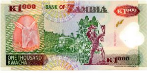 Banknote from Zambia