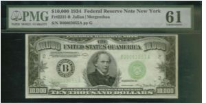 Always buying High Denomination Notes. Please offer!!
   
US$10,000 dollars

Federal Reserve Note, New York

S/N:B00003055A

Bid Via Email Banknote