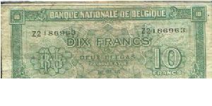 Banknote from Belgium