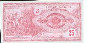 Banknote from Macedonia