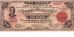 S-649a Negros Occidental 10 Pesos note. Banknote