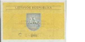 Banknote from Lithuania