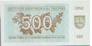 Banknote from Lithuania