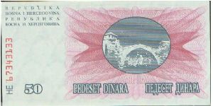 Banknote from Bosnia